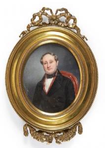 DELMONT Felix 1794-1867,Portrait d'homme de qualité assis vers la gauc,1848,Pierre Bergé & Associés 2015-11-25