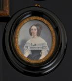 DELMONT Felix 1794-1867,Portrait de jeune femme,1844,Pescheteau-Badin FR 2013-12-02