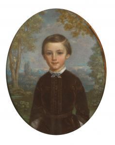 DELMONT Felix 1794-1867,Portrait de Paul Lallemand enfant,1854,Brissoneau FR 2022-12-16