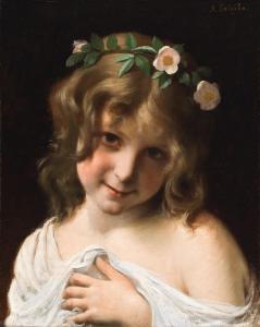 DELOBBE Francois Alfred 1835-1920,Mädchen mit Blumenkranz,Palais Dorotheum AT 2023-06-26