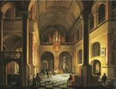 DELORME Anthonie 1610-1673,The interior of a Protestant church at night with ,Christie's 2003-01-24