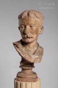 DELOYE Gustave 1838-1899,Portrait d\’homme à la moustache,1876,Gros-Delettrez FR 2023-01-24