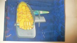 DELPECH JEAN 1916-1988," Sous-marin lanceur d'engins ",1956,Boisgirard & Associés FR 2011-11-22