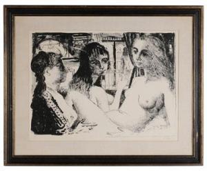 DELVAUX Paul 1897-1994,Les Trois femmes,1967,Brunk Auctions US 2010-09-11
