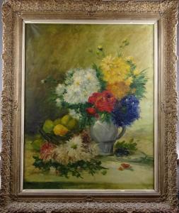 DELVIGNE A 1864-1927,Nature morte aux fleurs,Monsantic BE 2024-02-18