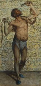DELVIN Jean Joseph 1853-1922,Le charmeur de serpent,Brussels Art Auction BE 2022-03-22