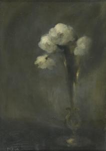 DELVOVE CARRIERE Lisbeth 1875-1934,Vaso di fiori bianchi,Babuino IT 2023-05-31