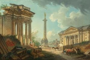 DEMACHY Pierre Antoine 1723-1807,A capriccio with the Panthéon,Sotheby's GB 2023-12-19
