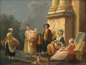 DEMACHY Pierre Antoine 1723-1807,Famille au pied d'une colo,Artcurial | Briest - Poulain - F. Tajan 2024-02-06