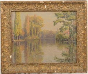 DEMANGE Adolphe 1857-1928,Paysage au lac,Damien Leclere FR 2019-05-24