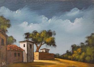 DEMARCHI Giuseppe 1900-1900,paesaggio con case,Dams Casa d'Aste IT 2015-10-28