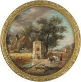 DEMARNE Jean Louis 1752-1829,Landschaft mit rastendem Wanderer,Galerie Bassenge DE 2018-06-01