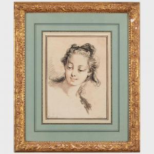 DEMARTEAU Gilles le Jeune II 1750-1802,Head of a Young Woman,Stair Galleries US 2023-05-25