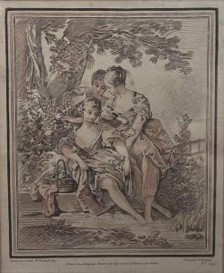 DEMARTEAU Gilles le Jeune II 1750-1802,Paire de scènes galantes,Libert FR 2023-07-06