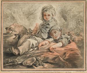 DEMARTEAU Gilles le Jeune II 1750-1802,TWO CHILDREN,im Kinsky Auktionshaus AT 2023-06-20
