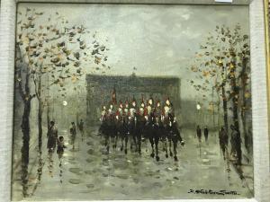 DeMARTELLY John Stockton 1903-1979,Horse Guards in front of Buckingham Palac,Moore Allen & Innocent 2022-09-07