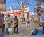 DEMENKO Anatoliy,Market Day, oil on canvas, 51cm x 61cm, signed, fr,Lots Road Auctions 2008-10-19