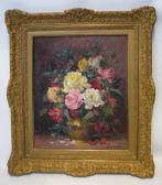 DEMESTER Eugene 1914-1984,Bouquet de roses,Morand FR 2015-05-27