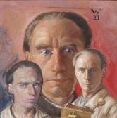 DEMETRIOS F(ranklin) 1876-1953,Collage-Komposition mit drei Selbstbildnissen,Schloss DE 2017-05-13