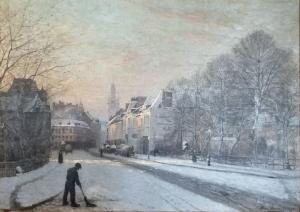 Demont Adrien Louis 1851-1928,Douai sous la neige,1876,Daguerre FR 2022-09-11