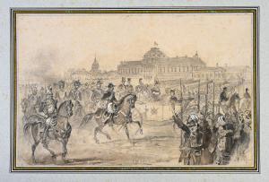 DEMORAINE René Louis 1816,Parade militaire, donné par Napoléon III, en l'h,1855,Coutau-Begarie 2023-03-29