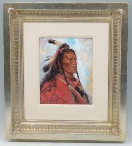 DEMOTT John 1954,Portrait of an Indian Chief,1991,Burchard US 2020-10-18