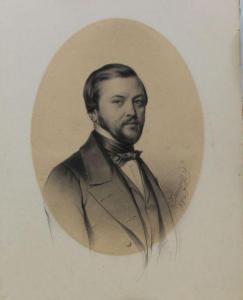 DEMOUSSY Augustin Luc,Portrait d'homme en buste de trois quart,1847,Eric Caudron 2020-12-16