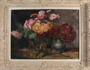 DEN HARTOG Jan Willem,Vase mit Blumen und Krug,1930,Twents Veilinghuis NL 2020-07-02