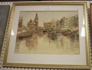 den HENGST Jan 1904-1982,Canal Scene,20th century,Tooveys Auction GB 2017-11-01