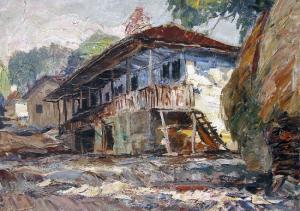 DENEV Boris 1883-1969,Farmyard,Victoria BG 2011-06-23