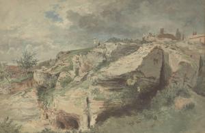 DENHAM John Charles 1700-1800,Figures on a rocky outcrop,Rosebery's GB 2020-08-22