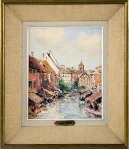 DENIER Jacques 1894-1983,Canal à Colmar,Cannes encheres, Appay-Debussy FR 2019-03-09