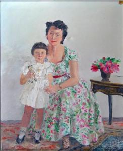 DENIER Jacques 1894-1983,Femme et jeune fille,Siboni FR 2015-09-16