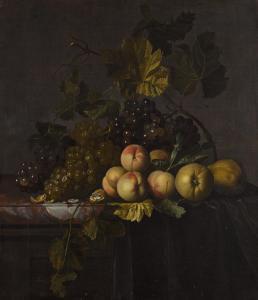 DENIES Isaac 1647-1690,Still life with grapes, apples and other fruit on ,Sotheby's GB 2021-07-08