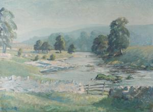 DENISON Stephen,The Ghaistrills, Grassington, river landscape with,1966,Morphets 2020-12-04