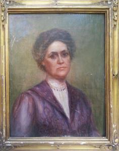 DENKMAN WENTWORTH Catherine 1865-1948,Portrait of a Woman in Purple,1910,Ro Gallery US 2014-12-11