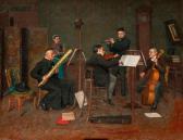 DENNEULIN Jules 1835-1904,Le quatuor d'amateurs,Delorme-Collin-Bocage FR 2020-12-10