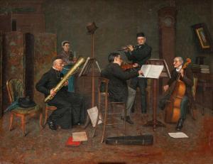 DENNEULIN Jules 1835-1904,Un quatuor d'amateurs,Delorme-Collin-Bocage FR 2022-06-15