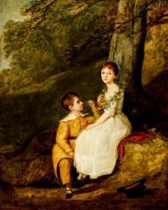 DENNING Stephen Poyntz 1795-1864,Children in Landscape,Weschler's US 2019-10-08