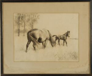 DENNIS Wesley 1903-1966,Two horses in a meadow,Eldred's US 2010-05-22