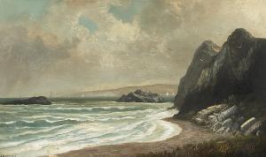 DENNY Gideon J 1830-1886,Bay of San Francisco near Golden Gate, Seal Rocks,1879,Bonhams 2007-08-07