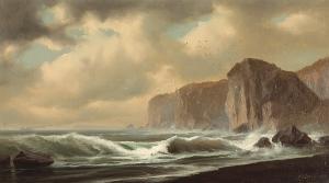 DENNY Gideon J 1830-1886,Coastal Cliffs,1879,Bonhams GB 2007-05-01