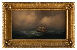 DENNY Gideon Jacques 1830-1886,Ship on stormy seas,Eldred's US 2023-03-01