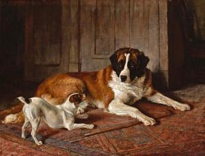 DENT Rupert Arthur,Best of friends: A St. Bernard and a Jack Russell,1891,Bonhams 2012-02-15