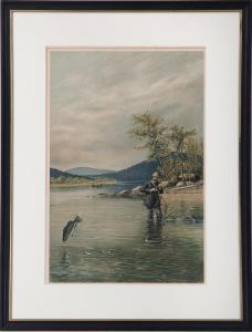 DENTON SHERMAN FOOTE 1856-1937,fly fishing for bass,1890,South Bay US 2019-07-27