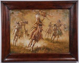 DENTON Troy 1949,Horseback Indian warriors in costume,Jackson's US 2021-04-14