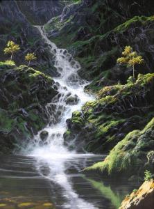 DENYS Frederick 1946,Mountain Waterfall,Clars Auction Gallery US 2019-04-13