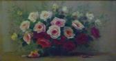DEPLANCHER Gabrielle Marguerite 1875-1945,Bouquet de roses,1945,Giafferi FR 2012-03-19