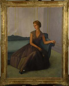 DEPOOTER Frans 1898-1987,Elégante dans un intérieur,Galerie Moderne BE 2024-02-19