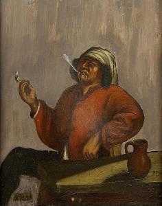 DEPPE Ferdinand 1794-1861,Portrait of a Man Smoking,Clars Auction Gallery US 2014-05-17